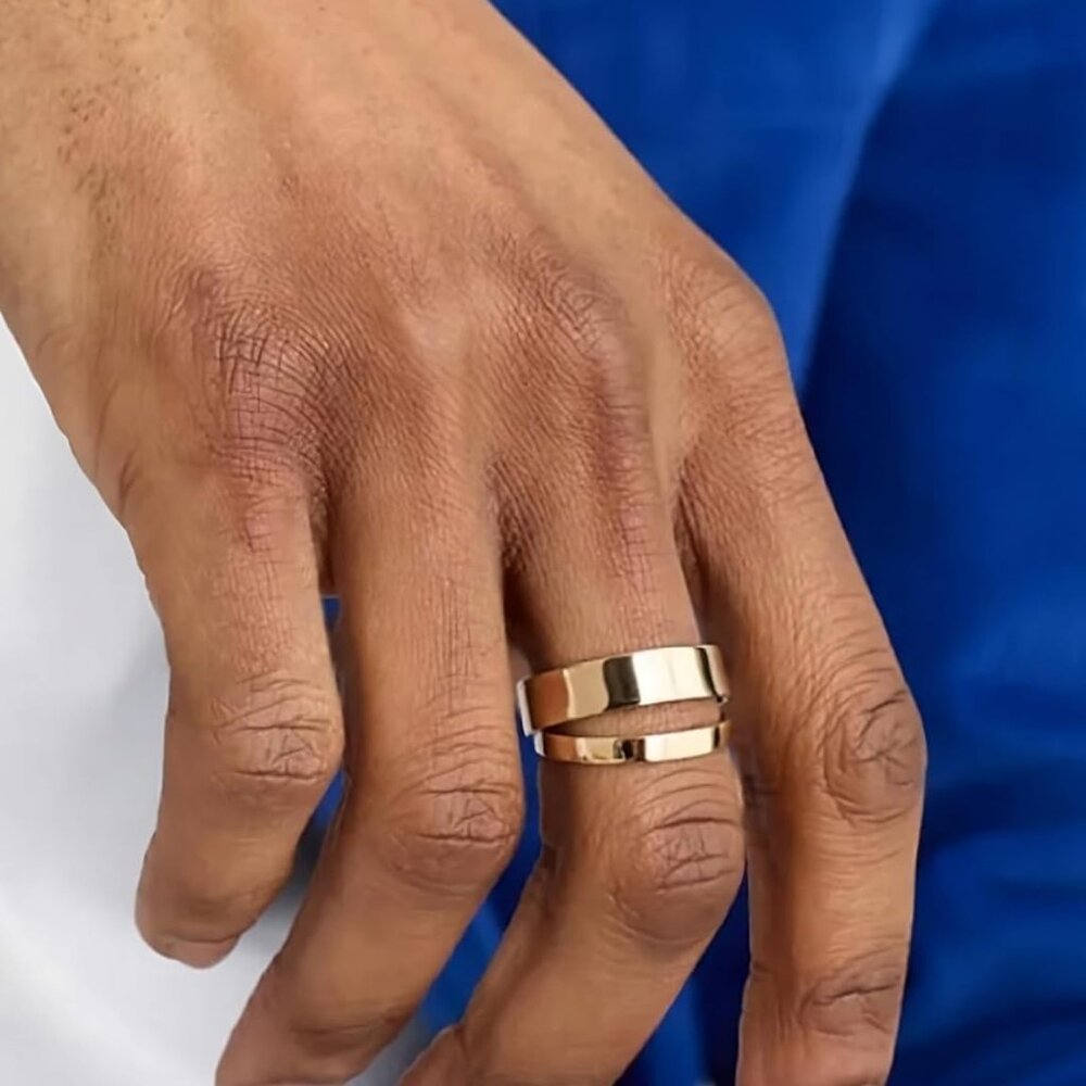 Elegant 14k Gold Filled Stackable Ring Set - Thum… - image 8